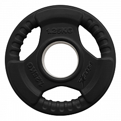 картинка Диск "Олимпийский" 1,25кг обрезиненный черный с ручками LBH-1.25 